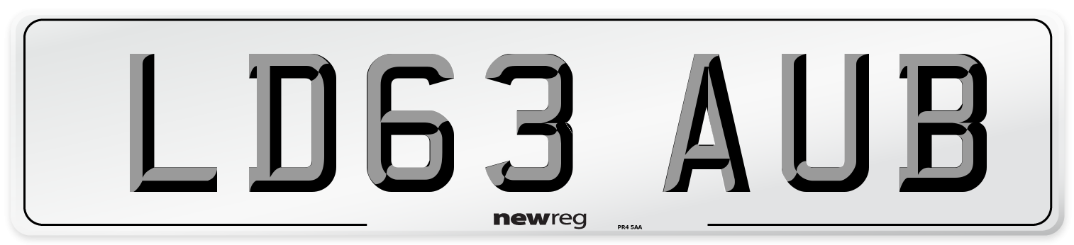 LD63 AUB Number Plate from New Reg